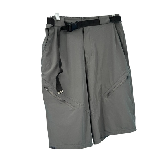 Men's Athletic Gray Shorts with Belt - Picture 1 of 5